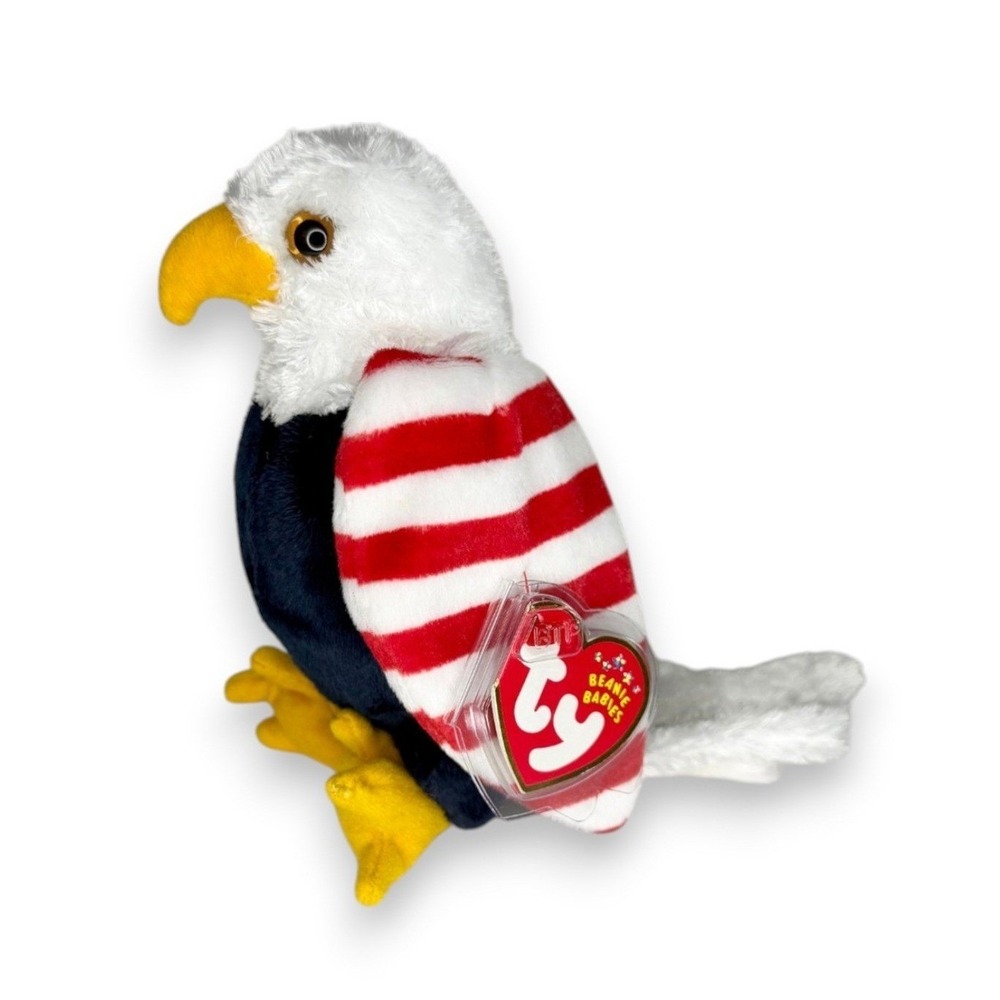Soar the Eagle | Stars & Stripes Eagle | Mint Heart Tag TY Beanie Baby
